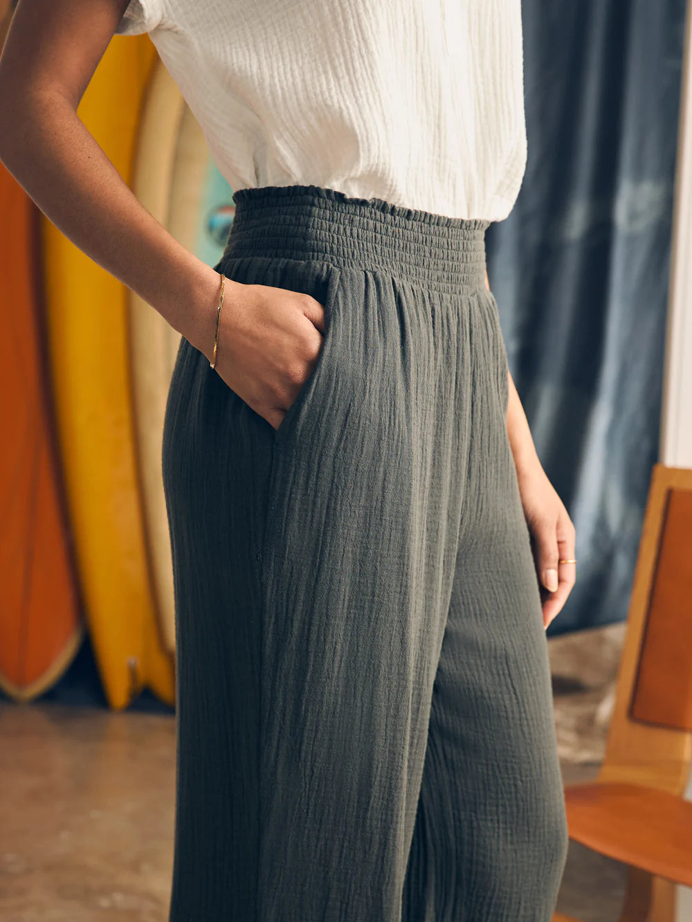 Dream Cotton Gauze Wide Leg Pant – Peachy Lady