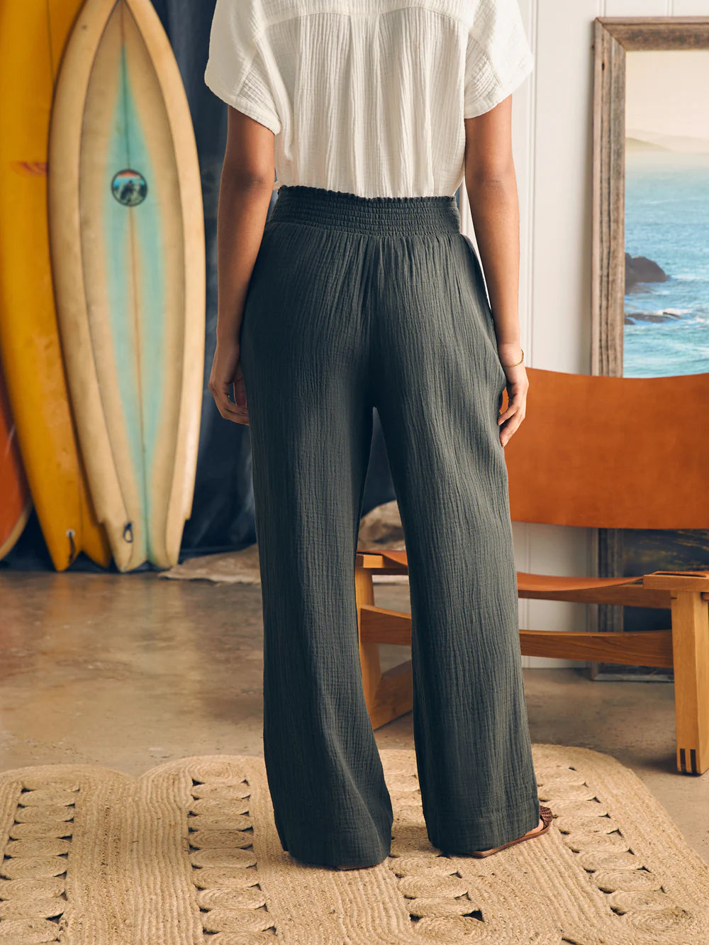 Dream Cotton Gauze Wide Leg Pant