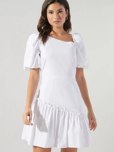 Poplin White Mini Dress