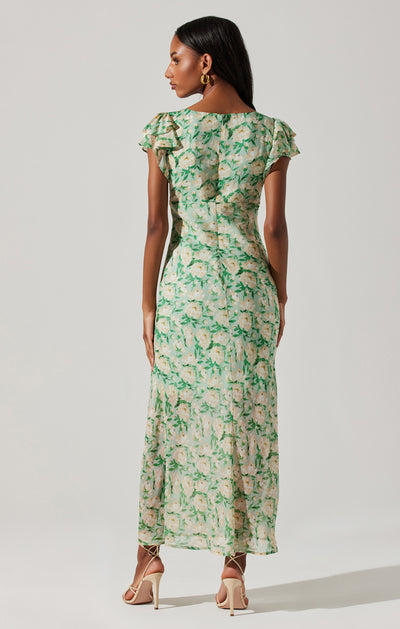 Maisy Green Floral Dress