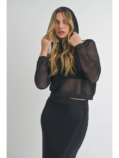 Nancee Metallic Knitted Hoodie