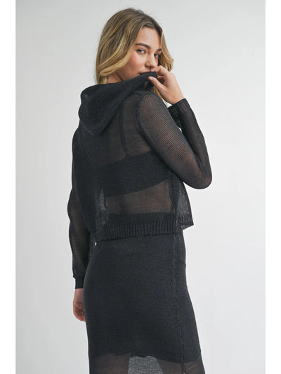 Nancee Metallic Knitted Hoodie