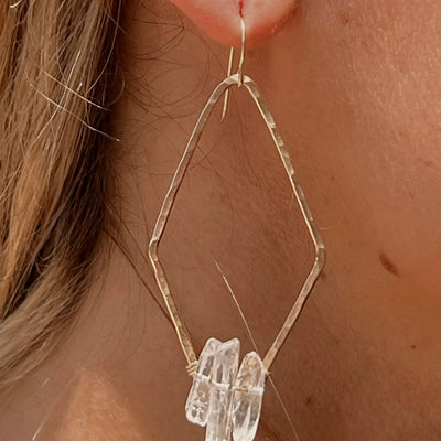 Papaya Crystal Earrings
