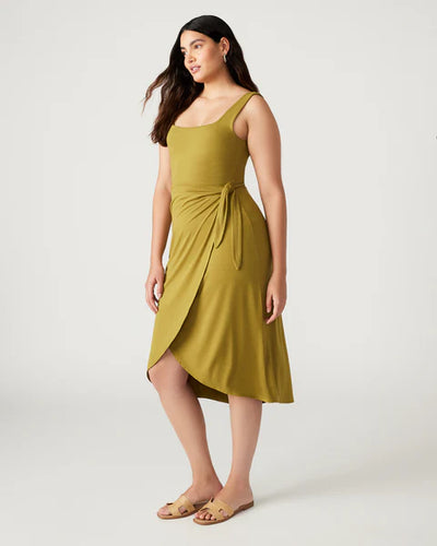Rhea Olive Dress