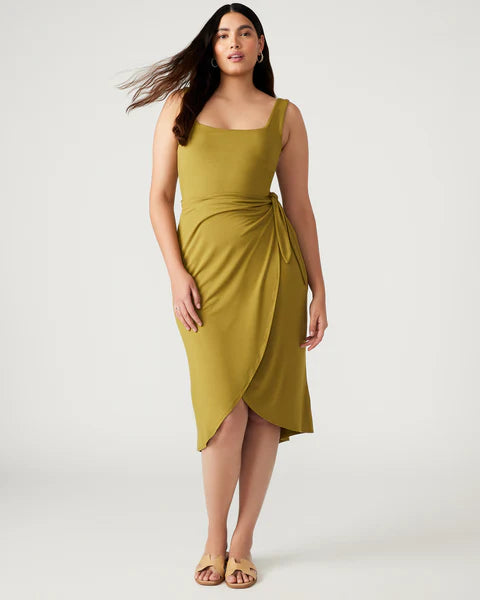 Rhea Olive Dress