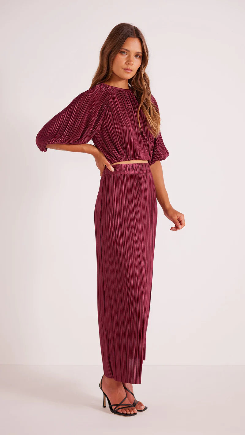 Tilla Plisse Crop Top
