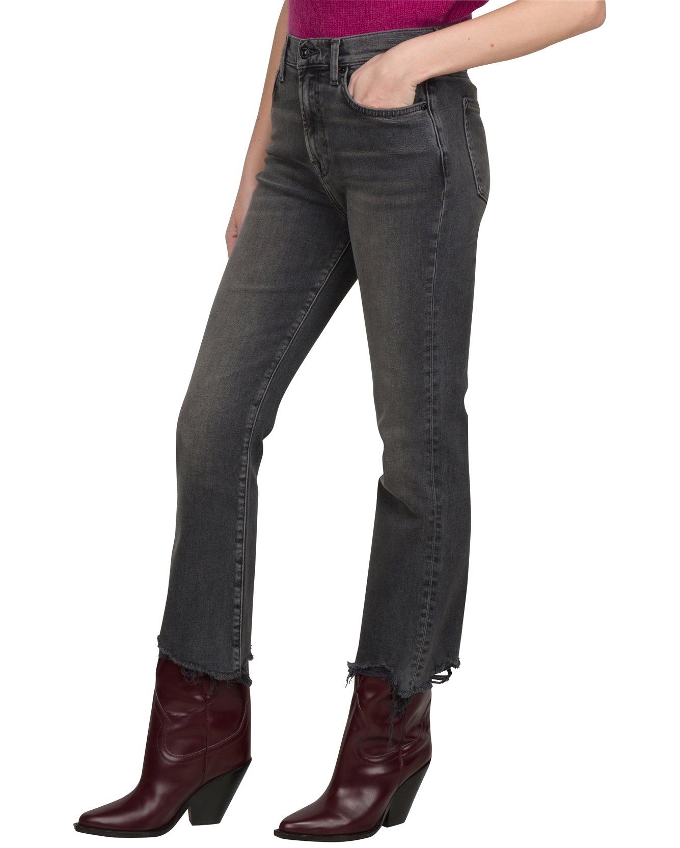 Highwaist Slim Kick in Courage Jeans