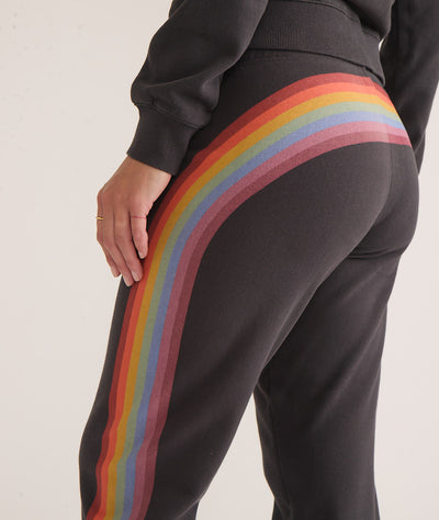 Anytime Black Stripe Sweatpants