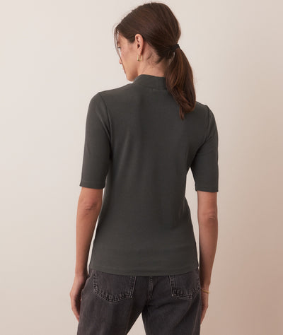 Green Gables Lexi Rib Mock Neck Top