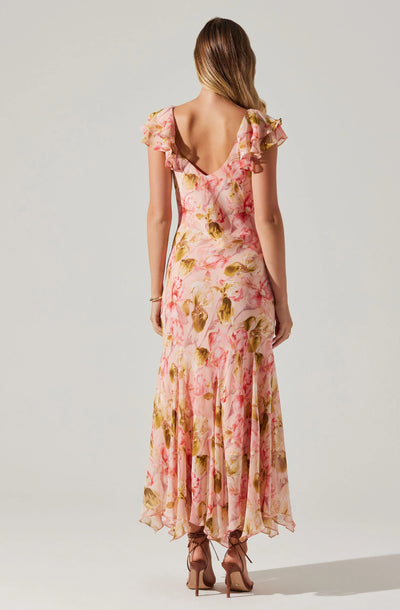 Wisteria Pink Floral Dress