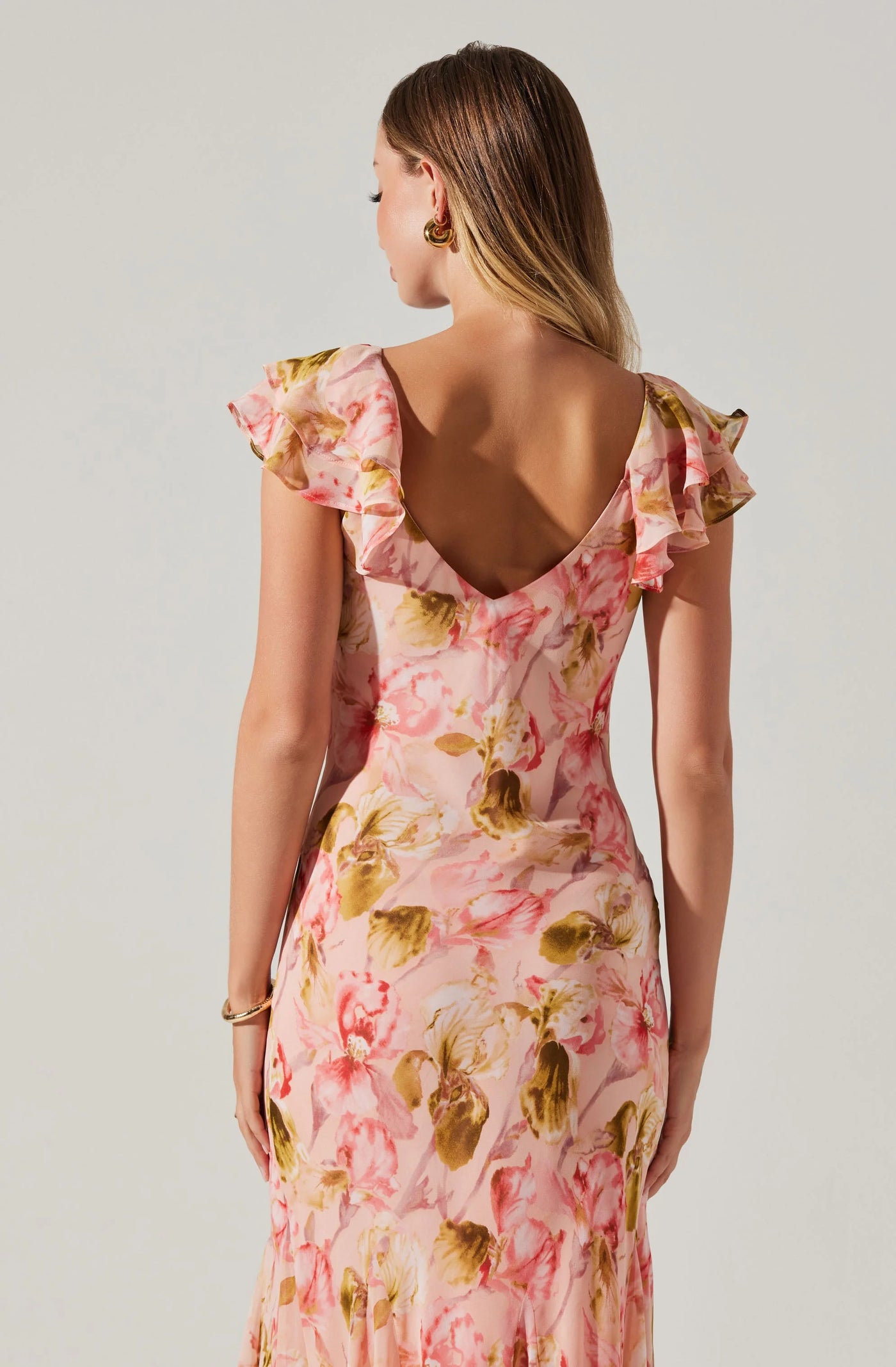 Wisteria Pink Floral Dress