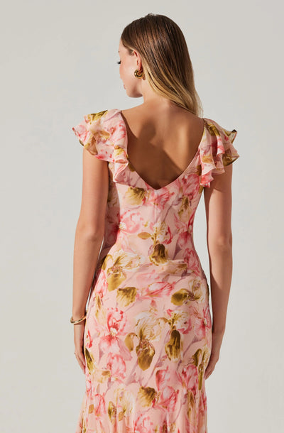 Wisteria Pink Floral Dress