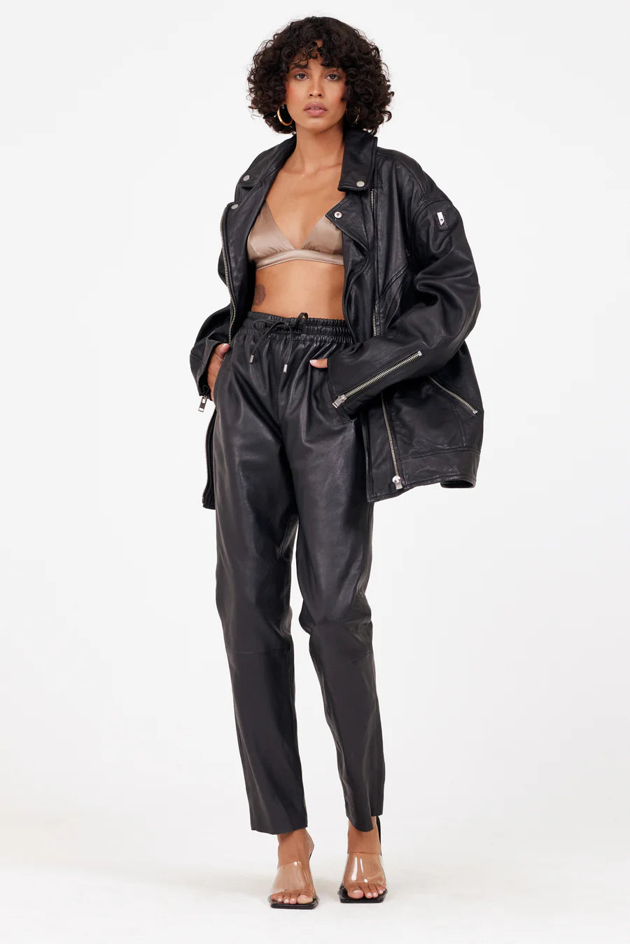 Yori Black Leather Jacket