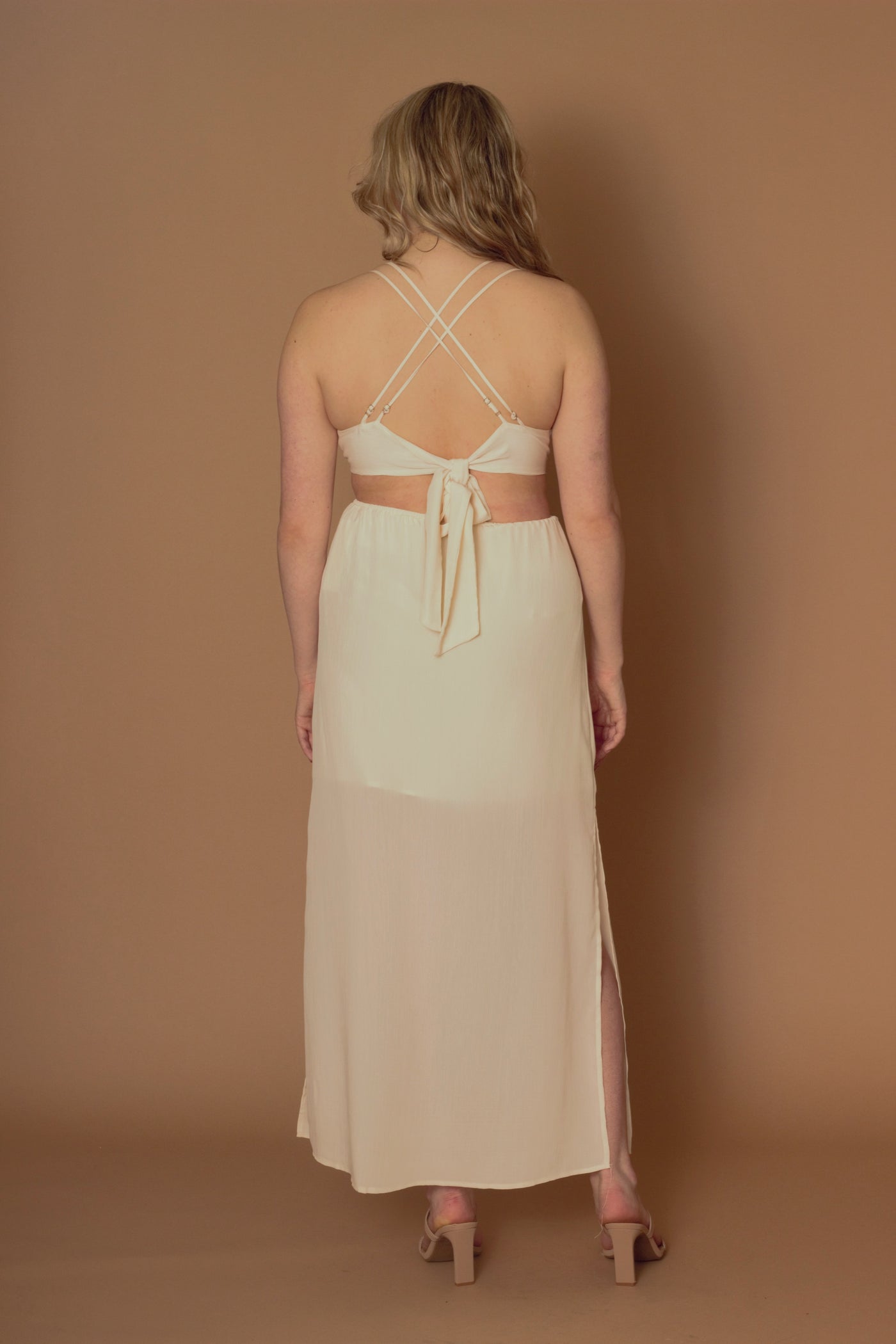 Zen Ivory Cutout Maxi Dress