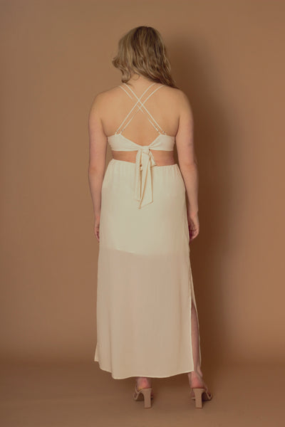 Zen Ivory Cutout Maxi Dress