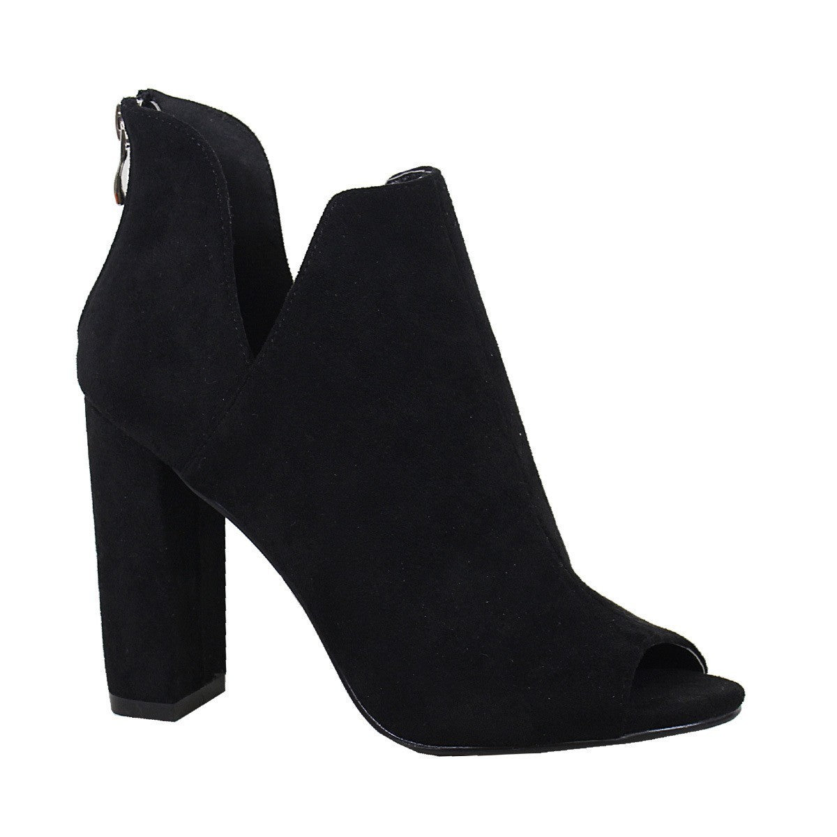 Black Cutout Booties